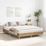 Vidaxl bedframe zonder matras 100x200 cm spaanplaat artisanaal eiken