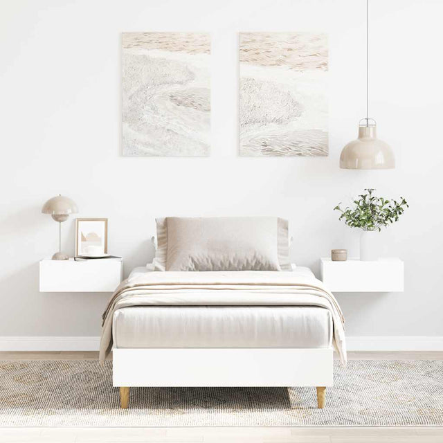 Vidaxl bedframe zonder matras 90x200 cm spaanplaat wit