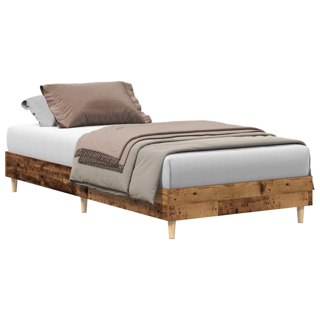 Vidaxl bedframe zonder matras 90x200 cm spaanplaat bewerkt hout