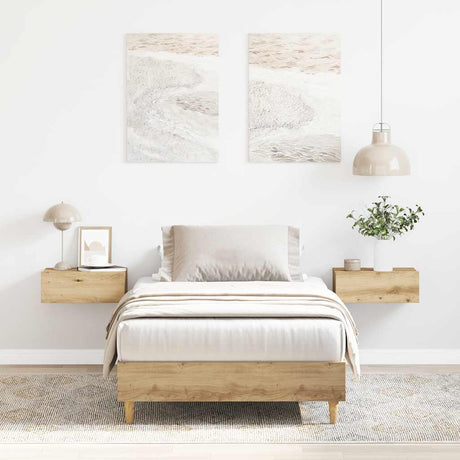 Vidaxl bedframe zonder matras 90x200 cm spaanplaat artisanaal eiken