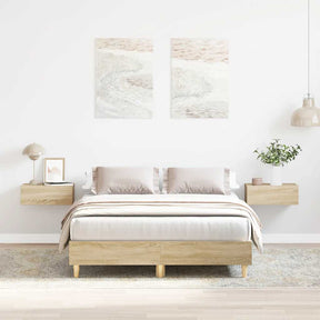 Vidaxl bedframe zonder matras 140x190cm spaanplaat sonoma eikenkleurig