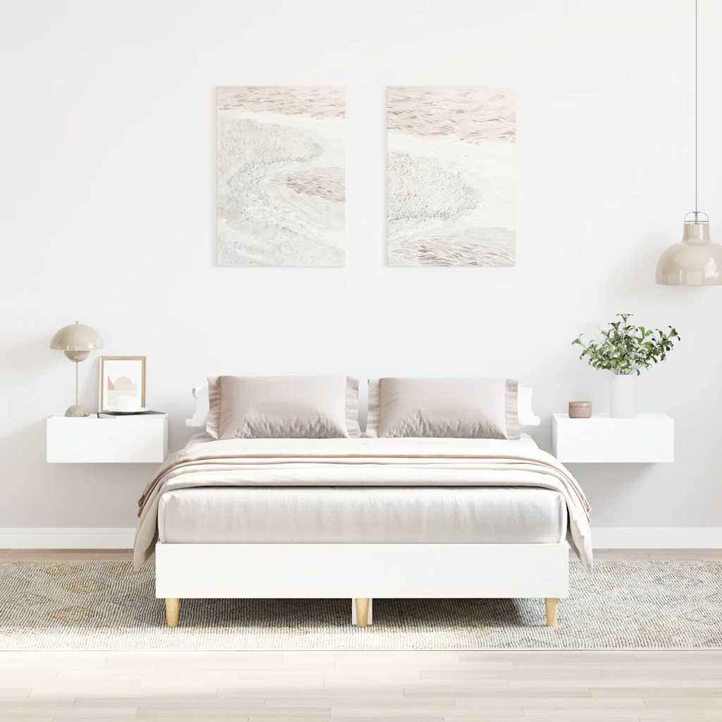 Vidaxl bedframe zonder matras 120x190 cm spaanplaat wit