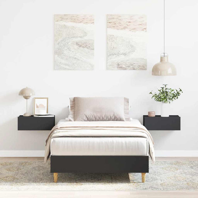 Vidaxl bedframe zonder matras 90x190 cm spaanplaat zwart