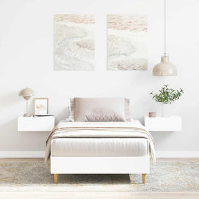 Vidaxl bedframe zonder matras 75x190 cm spaanplaat wit