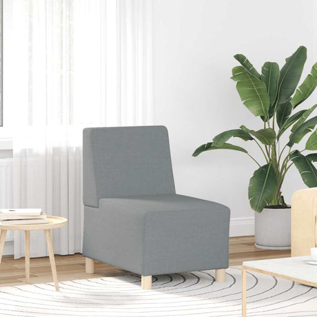 Vidaxl modulaire bank zonder armleuningen lichtgrijs 55 cm stof
