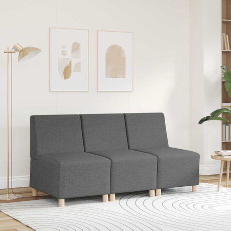 Vidaxl modulaire bank zonder armleuningen donkergrijs 55 cm stof