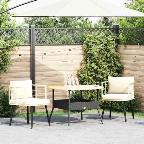 Vidaxl tuinstoelen 2 st met kussens poly rattan naturel