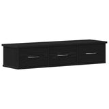 Vidaxl wandkast 88x26x18,5 cm spaanplaat zwart eikenkleurig