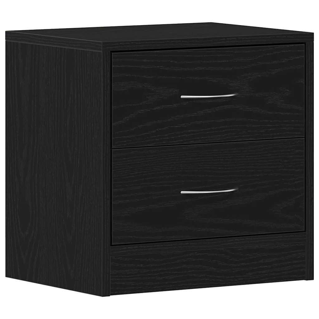 Vidaxl nachtkastje 40x30x40 cm spaanplaat zwart eikenkleurig