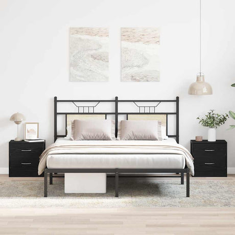 Vidaxl nachtkastjes 2 st 40x30x40 cm spaanplaat zwart eikenkleurig