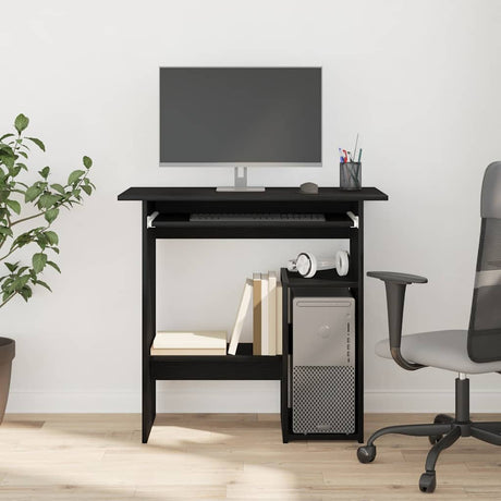 Vidaxl bureau 80x45x74 cm spaanplaat zwart eikenkleurig