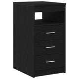 Vidaxl ladekast 40x50x76 cm bewerkt hout zwart eikenkleurig