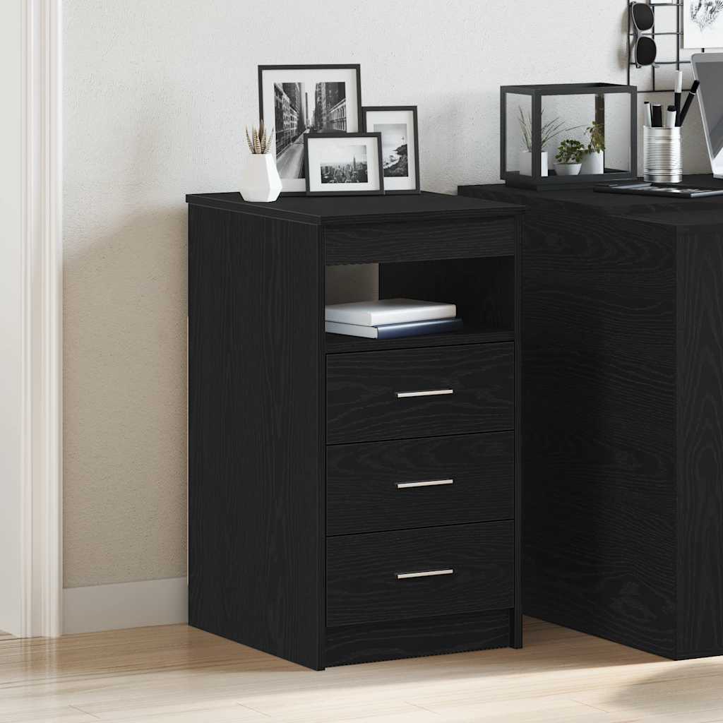 Vidaxl ladekast 40x50x76 cm bewerkt hout zwart eikenkleurig