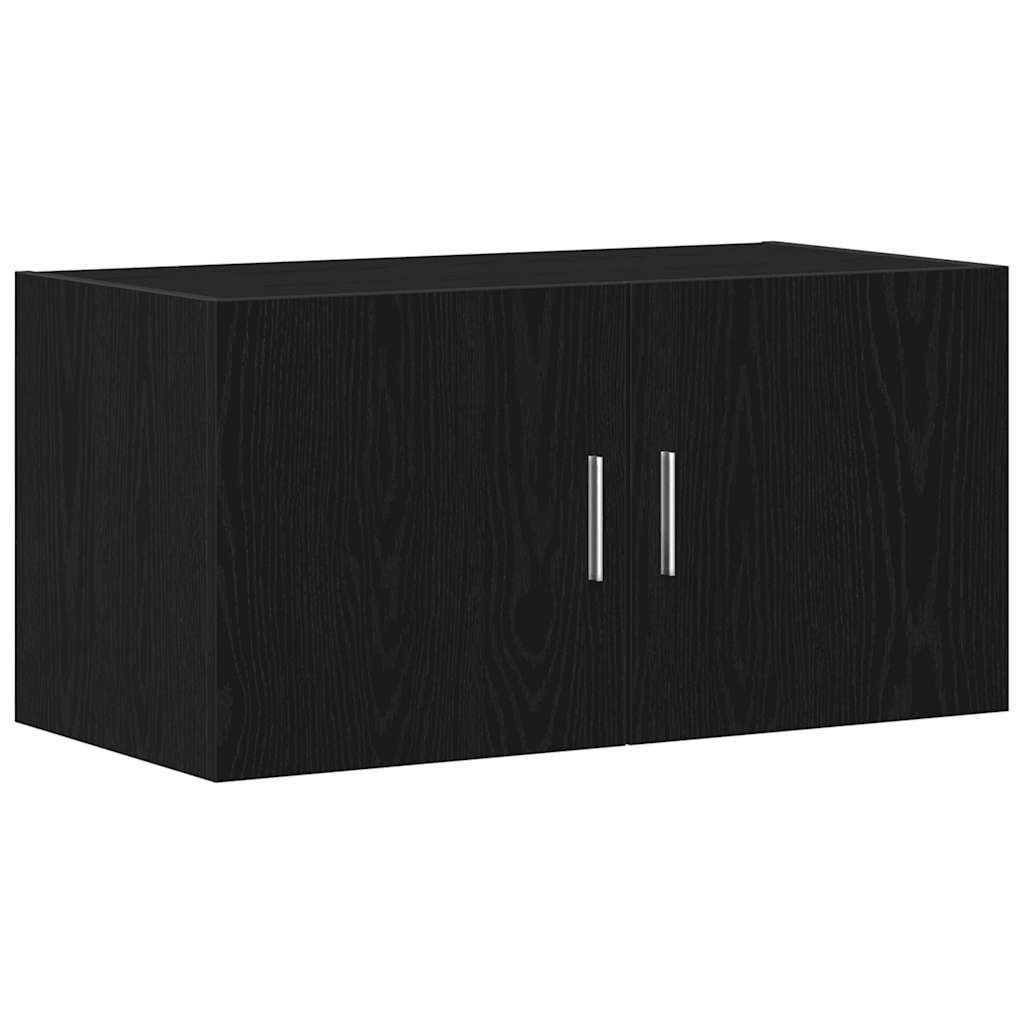 Vidaxl wandkast 80x39x40 cm spaanplaat zwart eikenkleurig