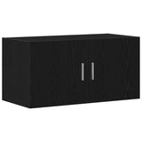 Vidaxl wandkast 80x39x40 cm spaanplaat zwart eikenkleurig