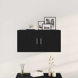 Vidaxl wandkast 80x39x40 cm spaanplaat zwart eikenkleurig