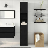 Vidaxl badkamerkast 32x25,5x190 cm spaanplaat zwart eikenkleurig