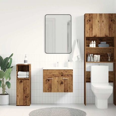 Vidaxl wastafelkast 60x38,5x46 cm bewerkt hout oud houtkleurig