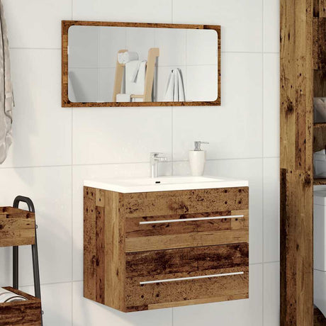 Vidaxl wastafelmeubel 60x38,5x48 cm spaanplaat oud hout