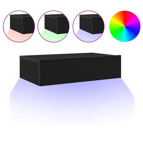 Vidaxl tv-meubels met led-verlichting 2 st 60x35x15,5 cm zwart eikenkleurig