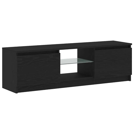 Vidaxl tv-meubel met led 120x30x36 cm bewerkt hout zwart eiken
