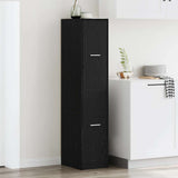 Vidaxl apothekerskast zwart eiken 30x41x144,5 cm bewerkt hout
