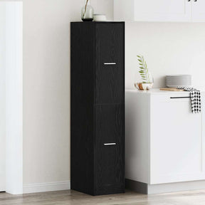 Vidaxl apothekerskast zwart eiken 30x41x144,5 cm bewerkt hout