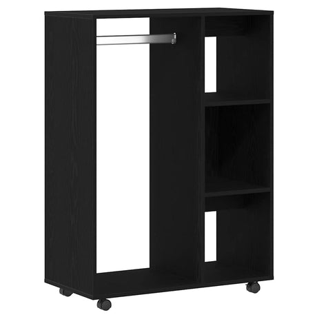 Vidaxl kledingkast zwart eiken 80x40x110 cm bewerkt hout