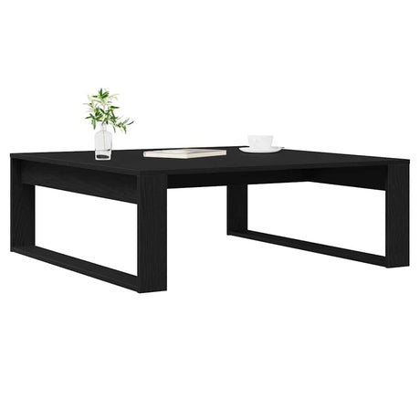 Vidaxl salontafel zwart eiken 100 x 100 x 35 cm bewerkt hout