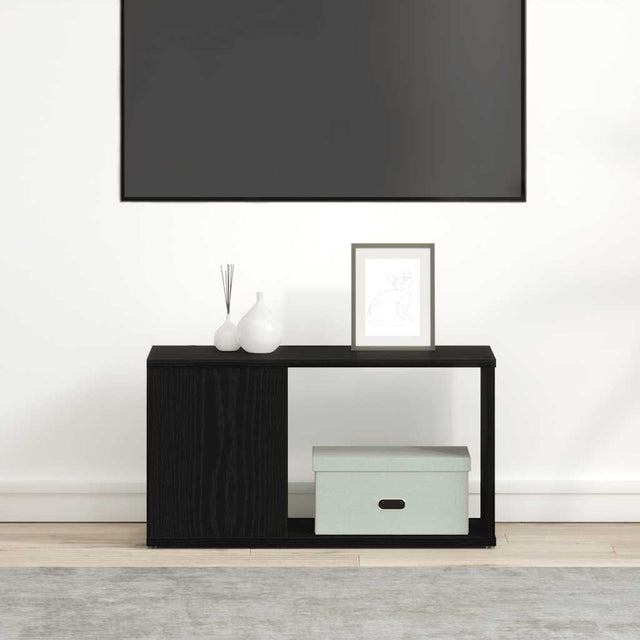 Vidaxl tv-meubel 60x24x32 cm spaanplaat zwart eikenkleurig