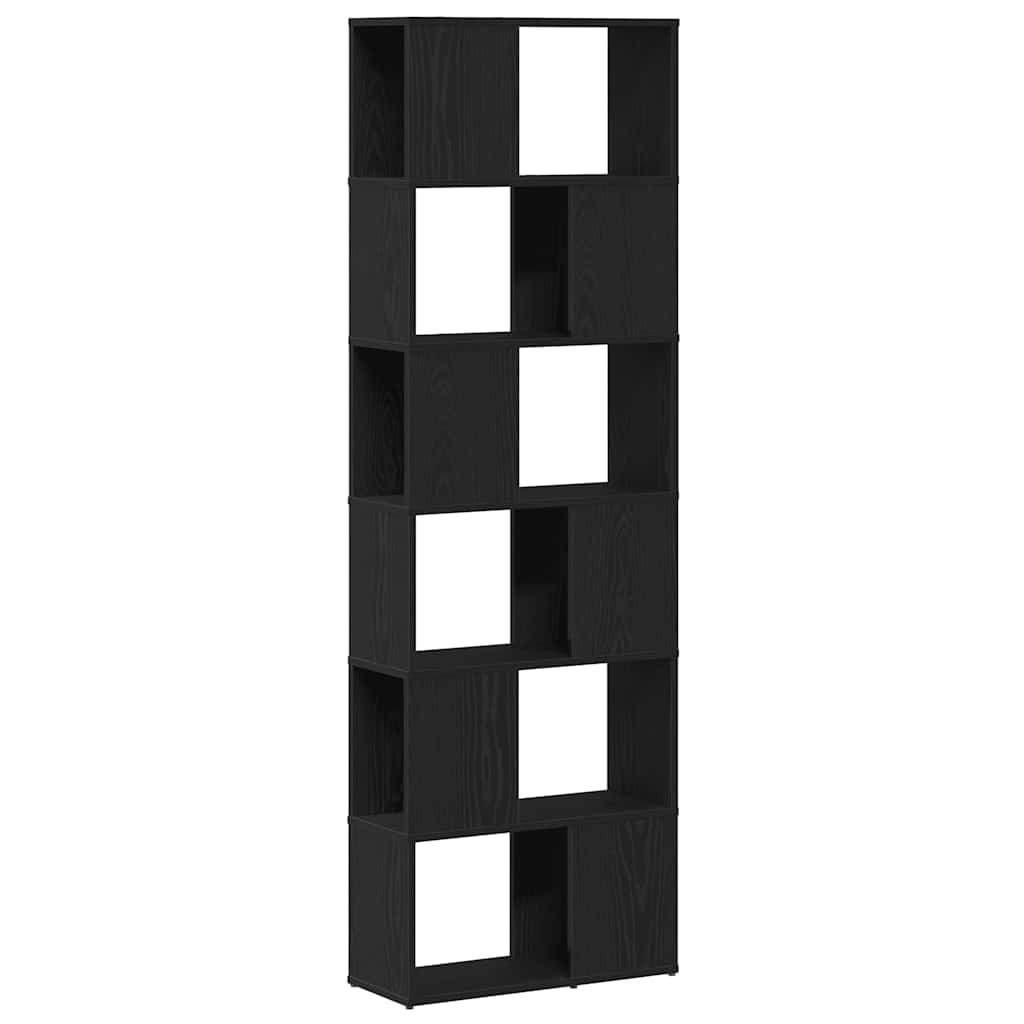 Vidaxl boekenkast kamerscherm 60x24x186 cm zwart eikenkleurig