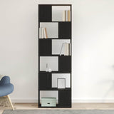 Vidaxl boekenkast kamerscherm 60x24x186 cm zwart eikenkleurig