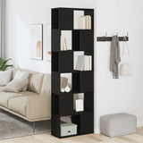 Vidaxl boekenkast kamerscherm 60x24x186 cm zwart eikenkleurig