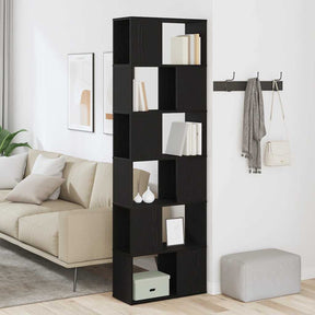 Vidaxl boekenkast kamerscherm 60x24x186 cm zwart eikenkleurig