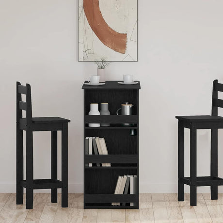Vidaxl bartafel met opbergrek 102x50x103,5 cm zwart eikenkleurig