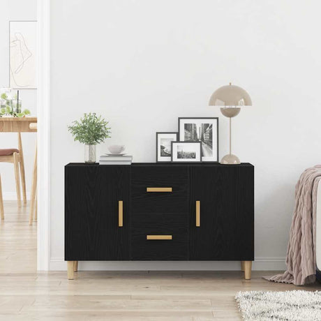 Vidaxl dressoir 100x36x60 cm spaanplaat zwart eikenkleurig