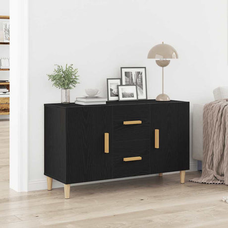 Vidaxl dressoir 100x36x60 cm spaanplaat zwart eikenkleurig