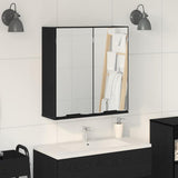 Vidaxl spiegelkast zwart eiken 64 x 20 x 67 cm bewerkt hout