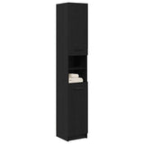 Vidaxl badkamerkast zwarte eik 32 x 34 x 188,5 cm geconstrueerd hout