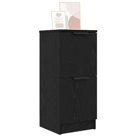 Vidaxl dressoir 2 st zwart eiken 30 x 30 x 70 cm bewerkt hout