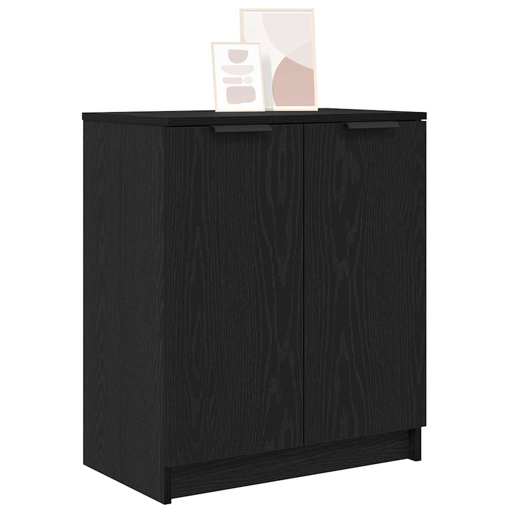 Vidaxl schoenenkast met plank zwart eiken 59 x 35 x 70 cm bewerkt hout
