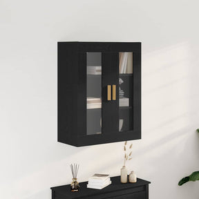 Vidaxl wandkast zwart eiken 69,5 x 34 x 90 cm bewerkt hout