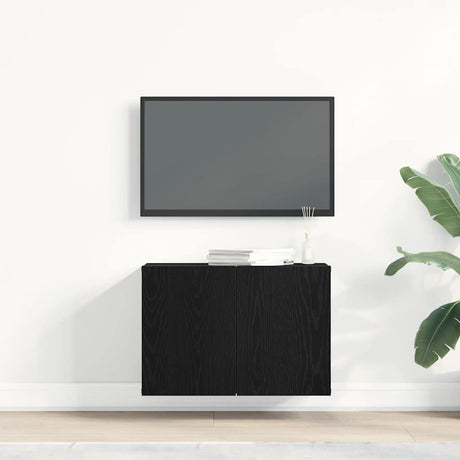 Vidaxl tv-meubel 60x30x41 cm bewerkt hout zwart eikenkleurig