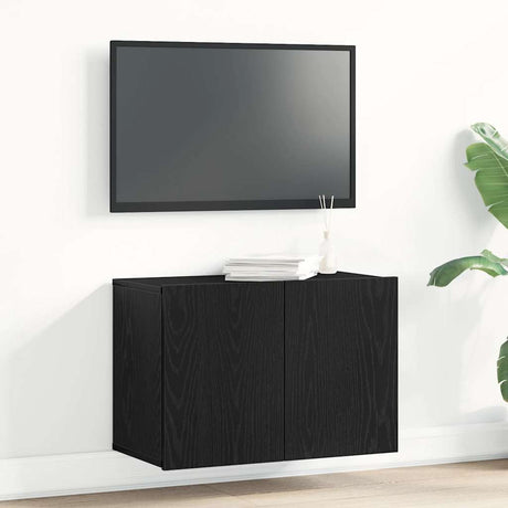 Vidaxl tv-meubel 60x30x41 cm bewerkt hout zwart eikenkleurig
