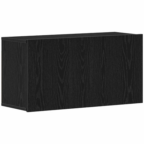 Vidaxl tv-meubel 80x30x41 cm bewerkt hout zwart eikenkleurig