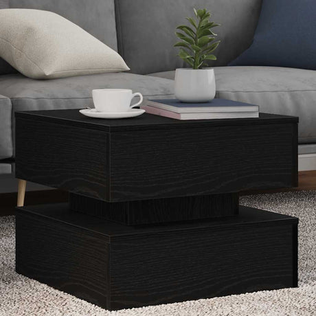 Vidaxl salontafel met led-verlichting 50x50x40 cm zwart eikenkleurig