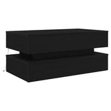 Vidaxl salontafel met led-verlichting 90x50x40 cm zwart eiken