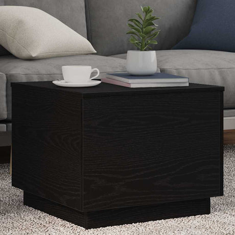 Vidaxl salontafel met led-verlichting 50x50x40 cm zwart eikenkleurig