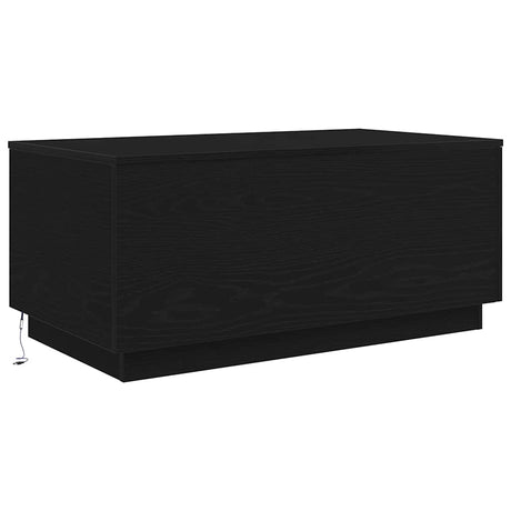 Vidaxl salontafel met led-verlichting 90x50x40 cm zwart eiken