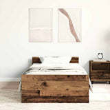 Vidaxl bedframe zonder matras 75x190 cm spaanplaat oud hout